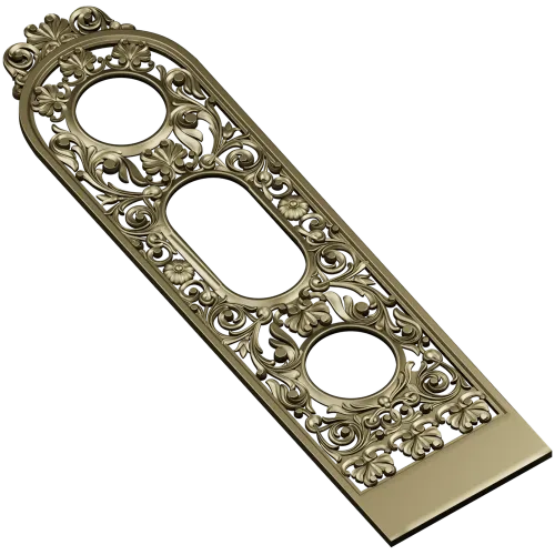 Ornate Vertical Panel STL - Decorative 3D Model for CNC