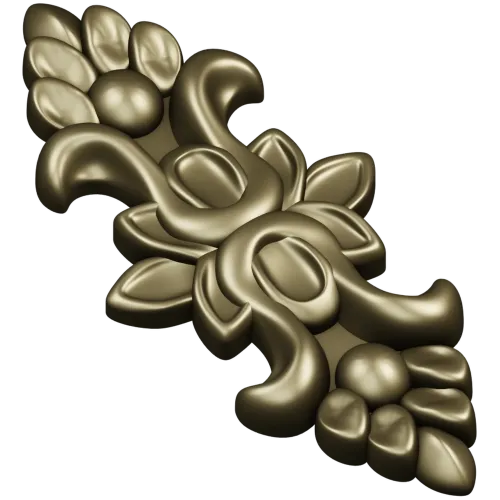 Вертикальный декоративный картуш STL для ЧПУ - 3D модель для фрезеровки