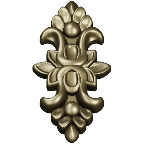 Вертикальный декоративный картуш STL для ЧПУ - 3D модель для фрезеровки