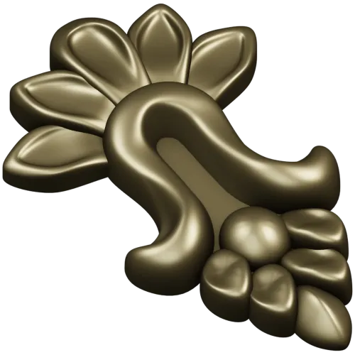 Флоральный картуш для ЧПУ - 3D модель STL для фрезера