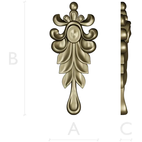Regal Acanthus Drop - STL 3D Model