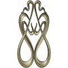 Art Nouveau Ribbon Applique - STL 3D Model for CNC Milling