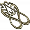 Art Nouveau Ribbon Applique - STL 3D Model for CNC Milling