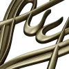 Art Nouveau Ribbon Applique - STL 3D Model for CNC Milling