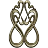 Art Nouveau Ribbon Applique - STL 3D Model for CNC Milling