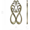Art Nouveau Ribbon Applique - STL 3D Model for CNC Milling