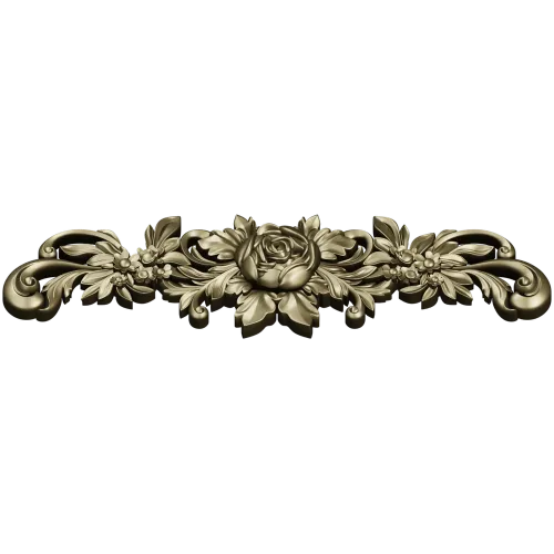Резная аппликация с розой - 3D модель STL для ЧПУ