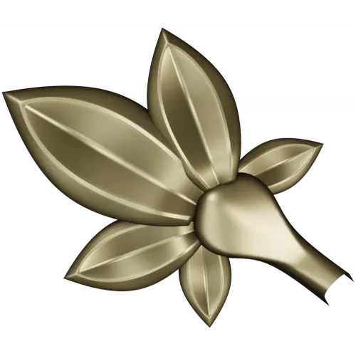 Five-Leaf Floral Applique STL for CNC Carving