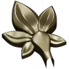 Five-Leaf Floral Applique STL for CNC Carving