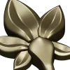 Five-Leaf Floral Applique STL for CNC Carving