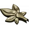 Five-Leaf Floral Applique STL for CNC Carving