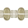 Meander Oval Pair - decorative STL 3D model for CNC