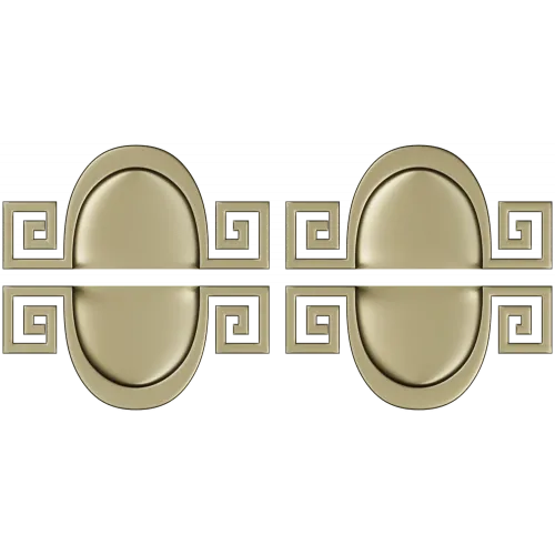Meander Oval Pair - decorative STL 3D model for CNC