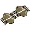 Meander Oval Pair - decorative STL 3D model for CNC