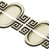 Meander Oval Pair - decorative STL 3D model for CNC