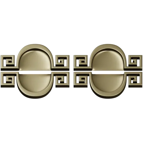 Meander Oval Pair - decorative STL 3D model for CNC