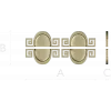 Meander Oval Pair - decorative STL 3D model for CNC