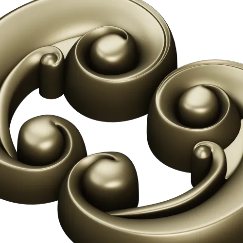 Парные классические завитки - 3D модель STL для ЧПУ