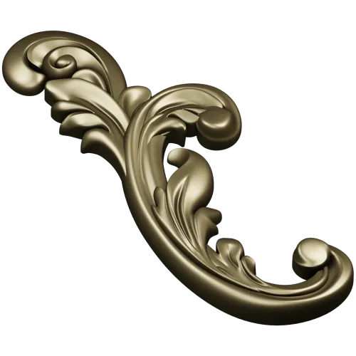 Acanthus Scroll STL 3D model for CNC carving