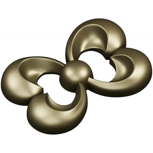 Trinity Bloom Rosette - STL 3D Model for CNC