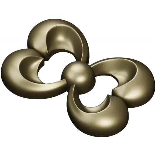 Trinity Bloom Rosette - STL 3D Model for CNC