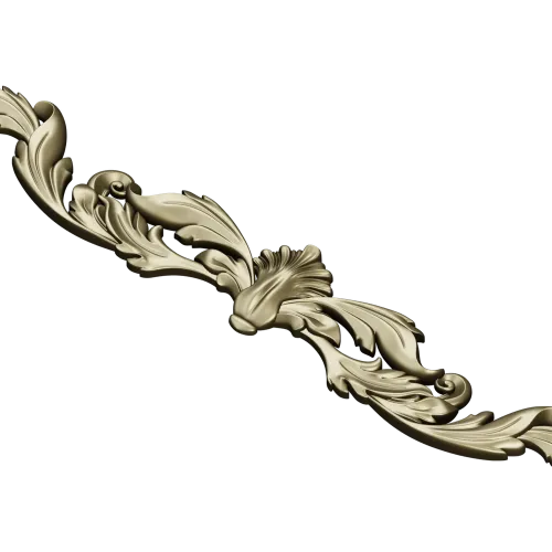 Декоративный картуш с акантовыми листьями - STL для ЧПУ