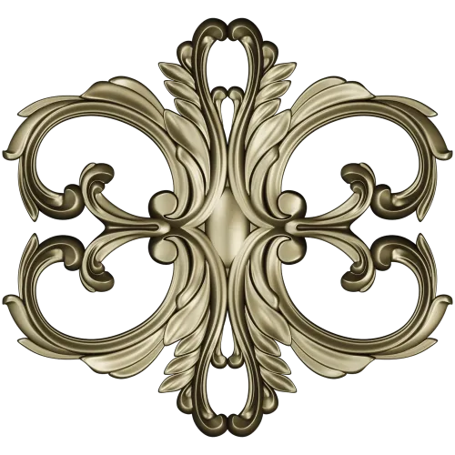 Aurelia Cartouche - ornate acanthus cartouche STL for CNC