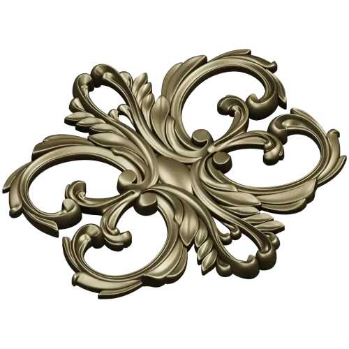 Aurelia Cartouche - ornate acanthus cartouche STL for CNC