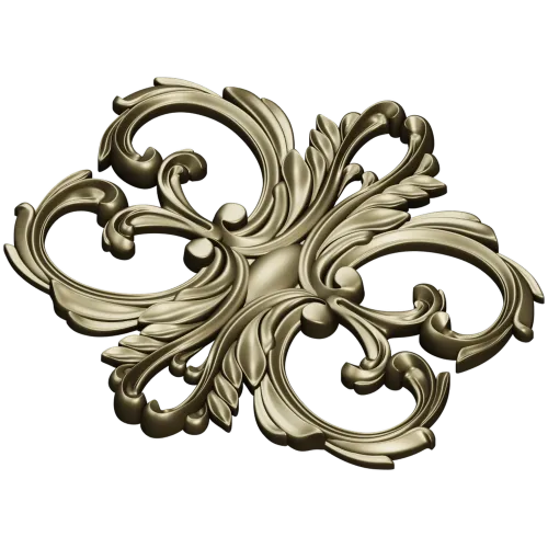 Aurelia Cartouche - ornate acanthus cartouche STL for CNC