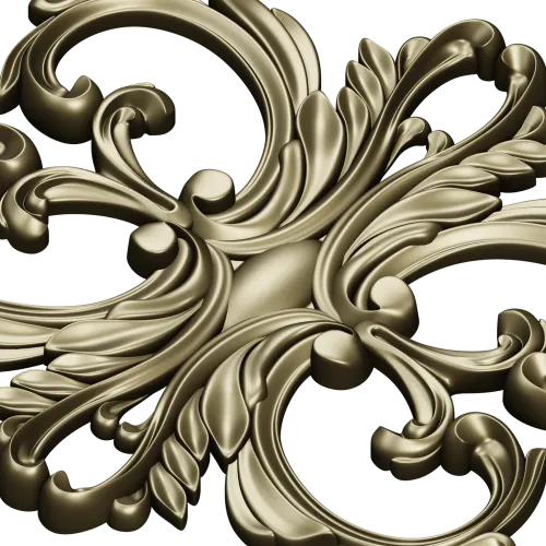 Aurelia Cartouche - ornate acanthus cartouche STL for CNC