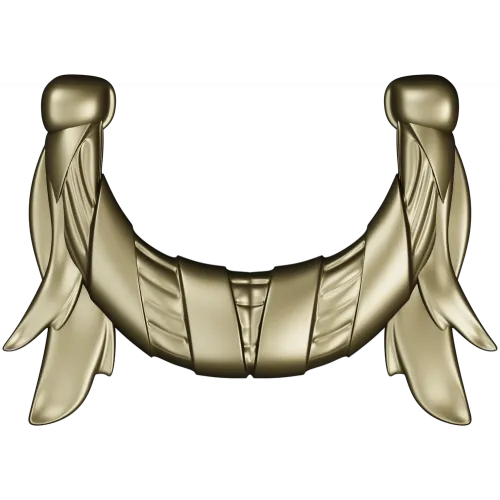 Laurel Ribbon Swag - high-detail STL 3D model for CNC