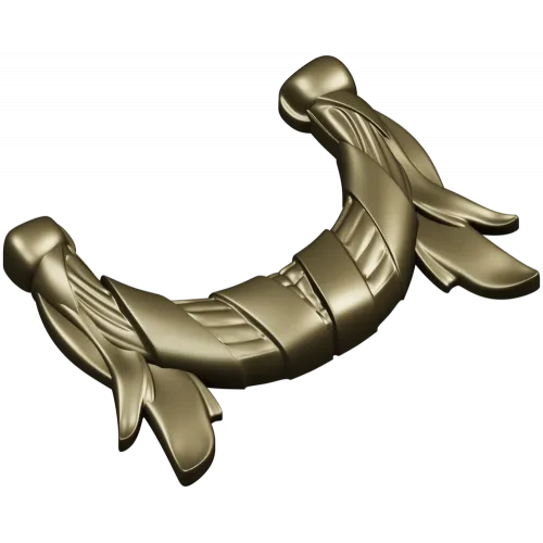 Laurel Ribbon Swag - high-detail STL 3D model for CNC