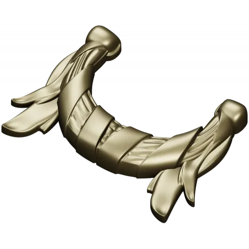 Laurel Ribbon Swag - high-detail STL 3D model for CNC
