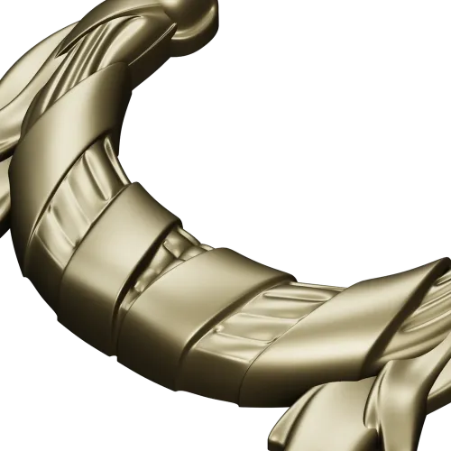 Laurel Ribbon Swag - high-detail STL 3D model for CNC