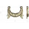 Laurel Ribbon Swag - high-detail STL 3D model for CNC