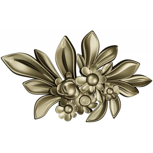 High-relief Floral Applique STL for CNC Milling