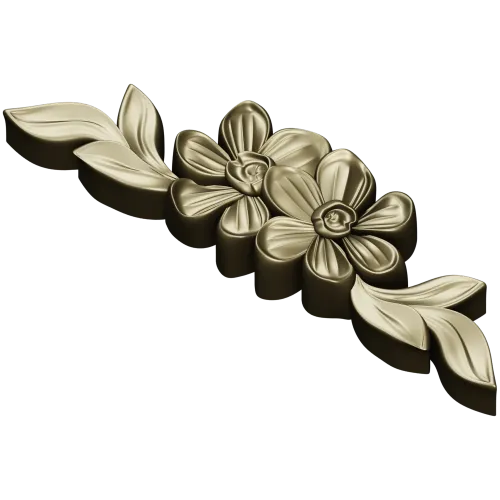 Floral Applique STL for CNC Milling