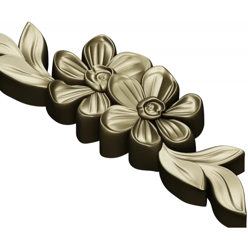 Floral Applique STL for CNC Milling