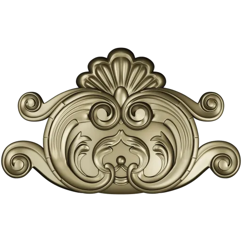 Rococo Shell Cartouche STL for CNC