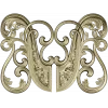 Rococo Floral Cartouche 3D model STL for CNC