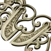 Rococo Floral Cartouche 3D model STL for CNC