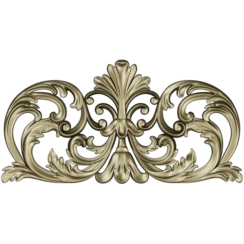 Royal Acanthus Cartouche - STL 3D model for CNC