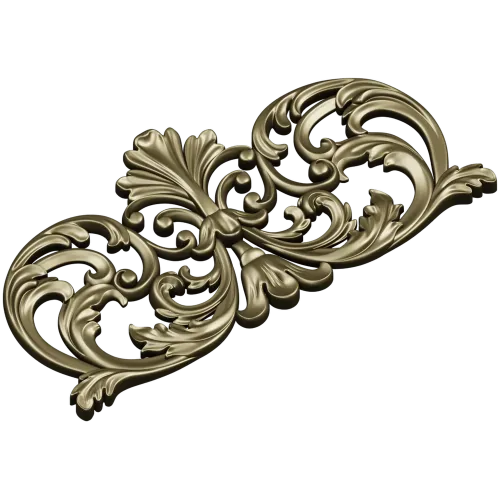Royal Acanthus Cartouche - STL 3D model for CNC