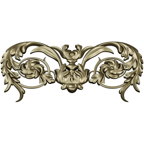 Rococo Floral Cartouche STL for CNC