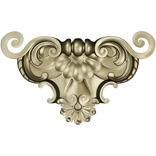 Baroque Shell Cartouche STL