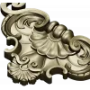 Baroque Shell Cartouche STL