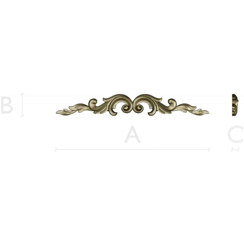 Baroque Acanthus Scroll - STL 3D Model for CNC