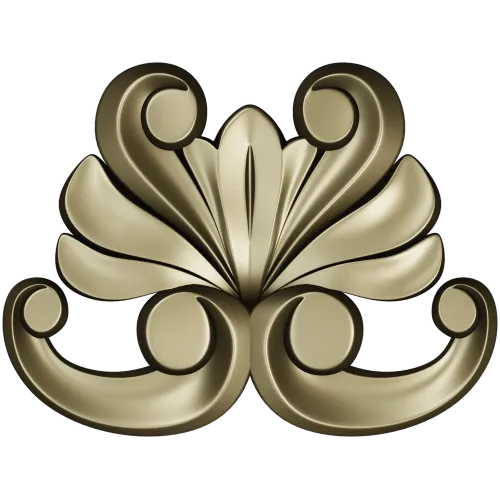 Baroque Acanthus Applique STL for CNC Milling