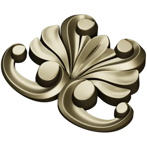 Baroque Acanthus Applique STL for CNC Milling