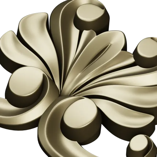Baroque Acanthus Applique STL for CNC Milling